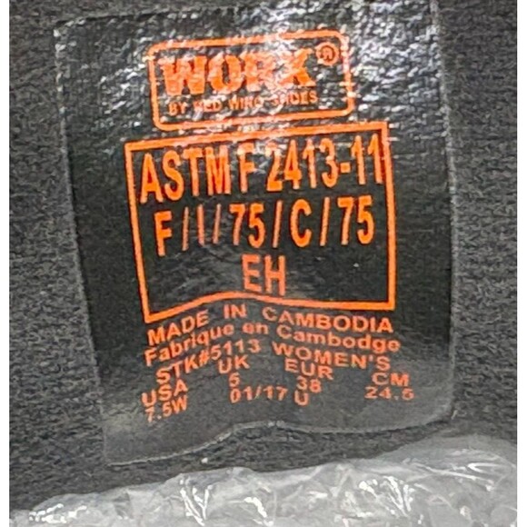 Red Wing Worx Women's Safety Toe Work Shoes Size 7.5 Wide Leather Gray - Picture 12 of 12